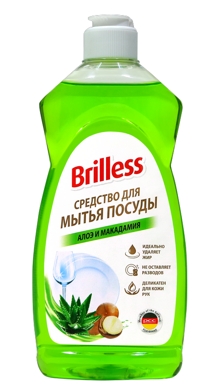 Средство для мытья посуды "Brilless" Алое и Макадамия, 500 мл