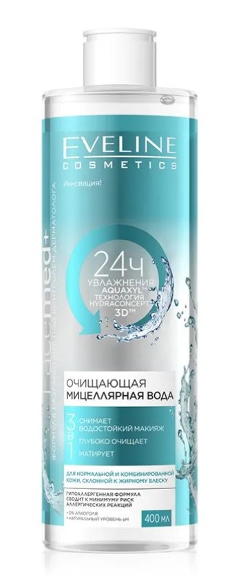 EVL Очищающая мицеллярная вода  3в1 серии FACEMED+, 400мл