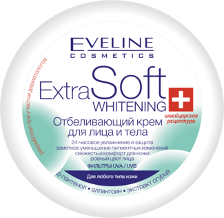 EVL Отбеливающий крем для лица и тела Extra Soft Whitening, 200мл.
