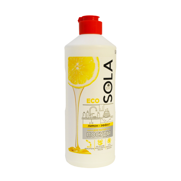 Ср-во д/мытья посуды SOLA "Лимон эффект" 500мл  