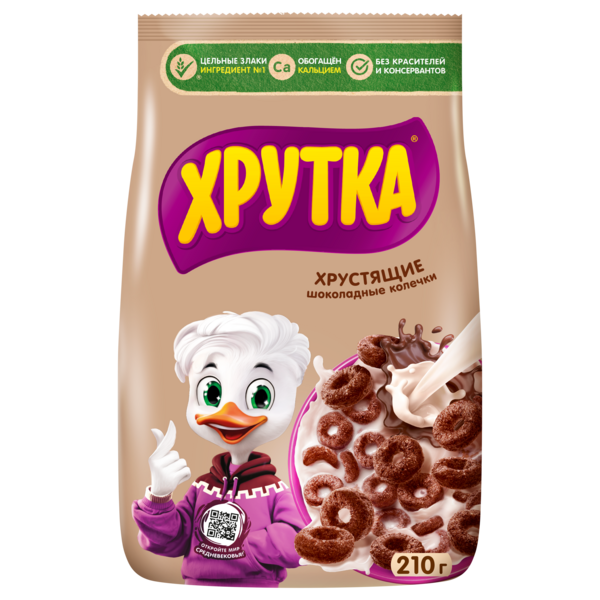 ХРУТКА шоколадные колечки 210г 