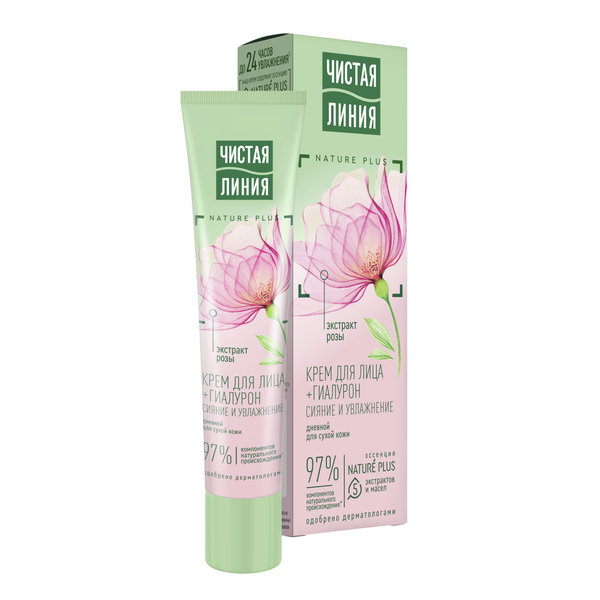 Крем для лица дневной Чистая Линия увлажняющий для сухой кожи, 40 мл
