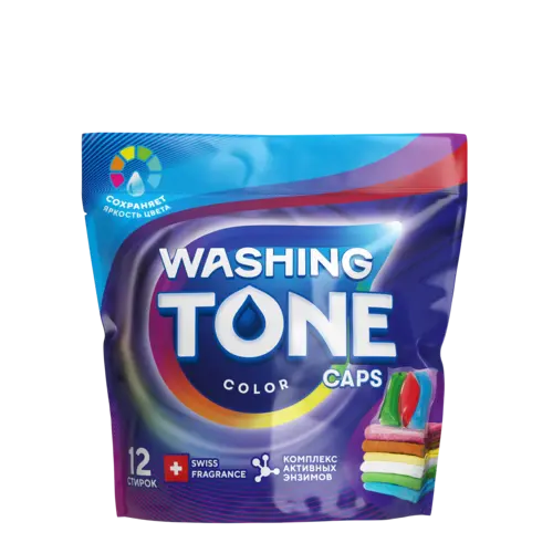 Washing tone капсулы для стирки цветного белья Color, 12 шт.