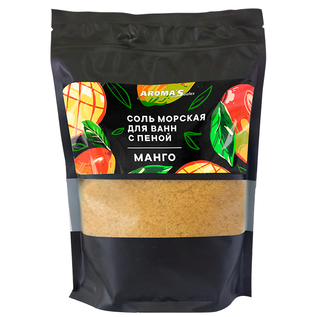 Соль морская для ванн с пеной "Манго", 1200 гр