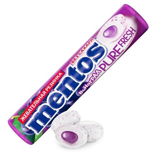 Жевательная резинка Mentos Pure Fresh Виноград, 15,5г