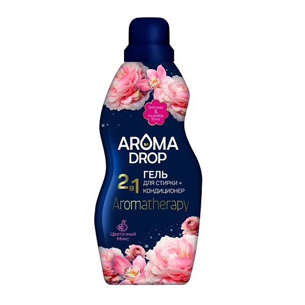 Гель для стирки AROMA DROP 2 в 1 Aromatherapy Цветочный микс, 1 л