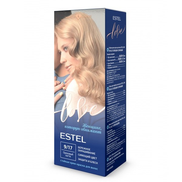 Стойкая крем-краска  для волос ESTEL LOVE тон 9/17 Ореховый латте (115 мл)