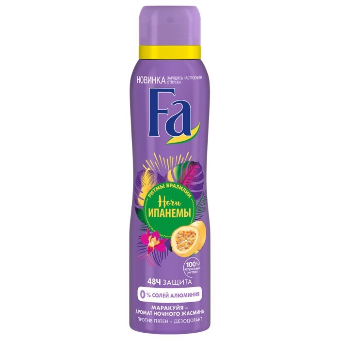 Дезодорант-аэрозоль Fa Ритмы Бразилии Ночи Ипанемы Маракуйя, 150 мл