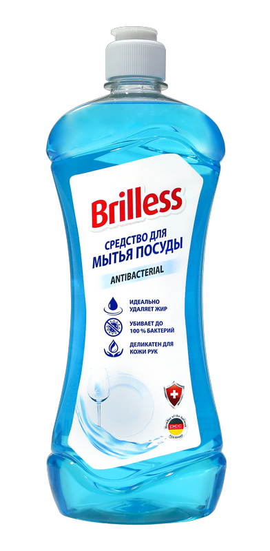 Средство для мытья посуды "Brilless" Антибактериальное, 800 мл