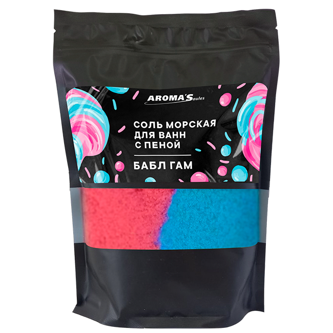 Соль морская для ванн с пеной "Бабл Гам", 1200 гр