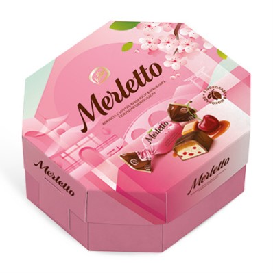 КОНФЕТЫ В КОРОБКЕ MERLETTO С ВИШНЕЙ 1/150 