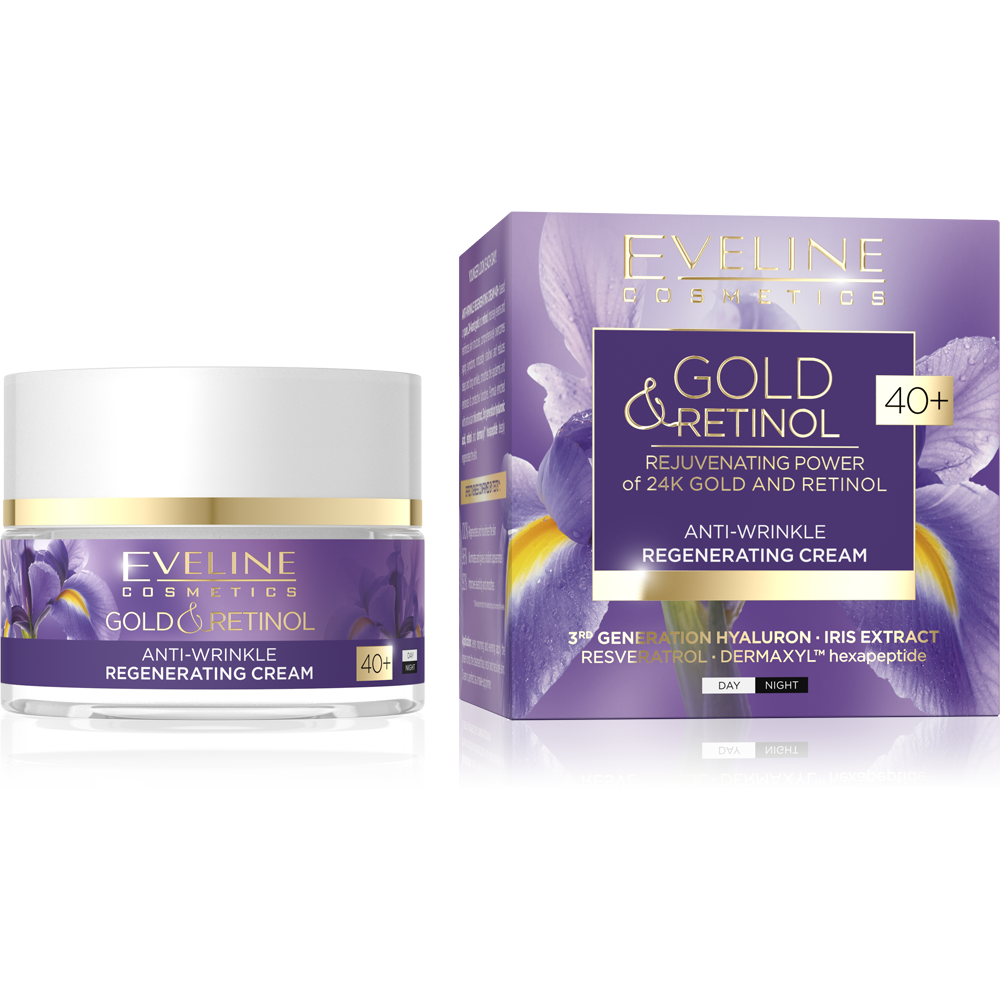 EVL Регенерирующий питательный крем против морщин 40+ серии Gold&Retinol, 50мл