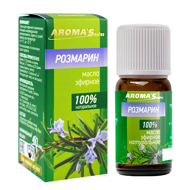 Масло ароматическое эфирное натуральное Розмарин, 10 мл, РБ