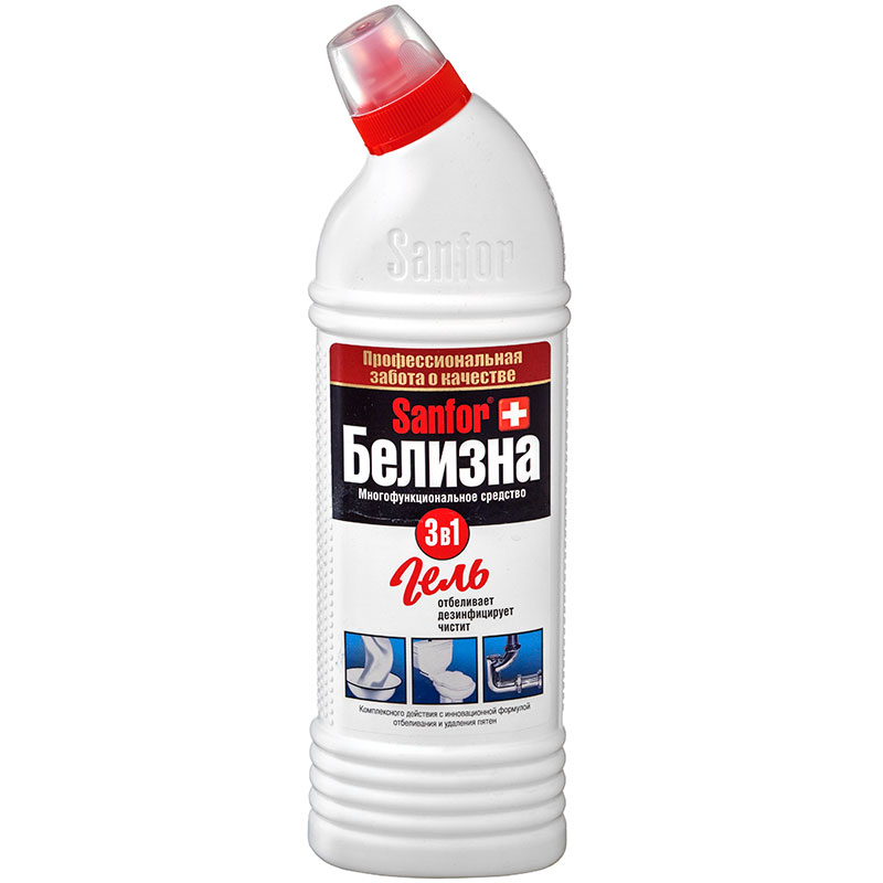 Гель 3 в 1 SANFOR БЕЛИЗНА средство отбеливающее, 1 л