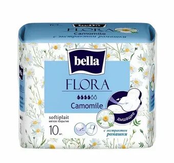 Прокладки женские Bella FLORA Camomile гигиенические впитывающие с экстрактом ромашки, 10 шт.
