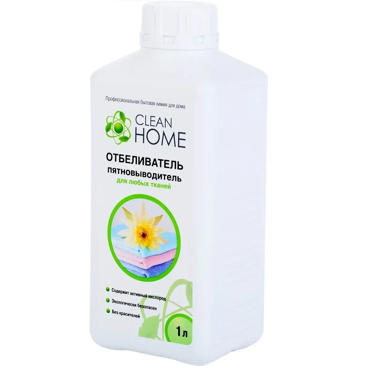 Отбеливатель-пятновыводитель для любых тканей CLEAN HOME, 1 л