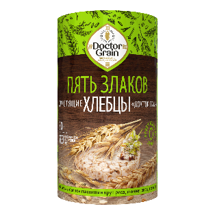 Хлебцы Хрустящие  круглые «Доктор Граин» 5 злаков  80гр