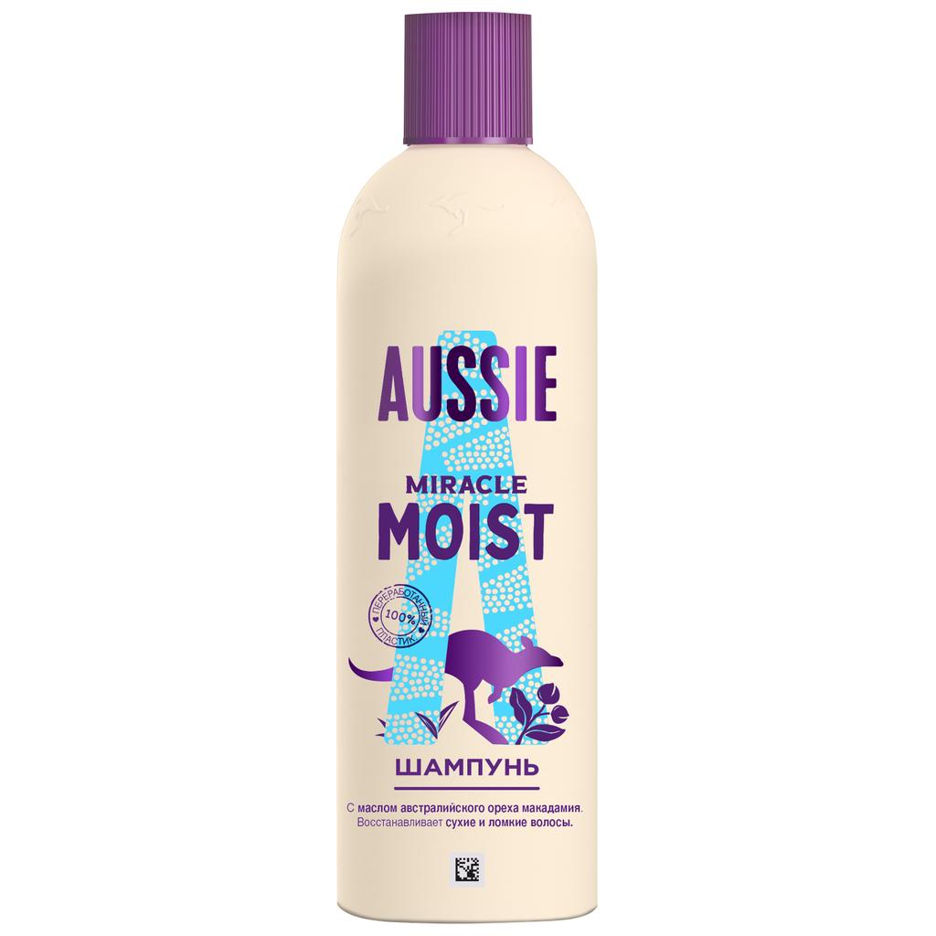 Шампунь AUSSIE Miracle Moist с маслом ореха макадамия для сухих и поврежденных волос 300 мл