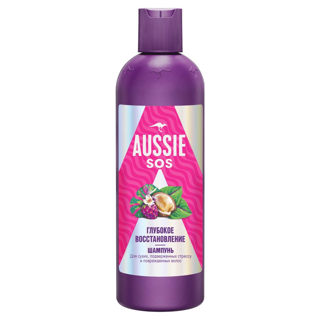 Шампунь AUSSIE SOS Глубокое Восстановление с австралийскими суперфруктами для поврежденных волос 290 мл