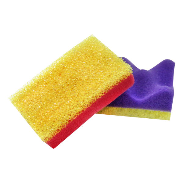 Губка для деликатной уборки с массажным слоем 2 шт