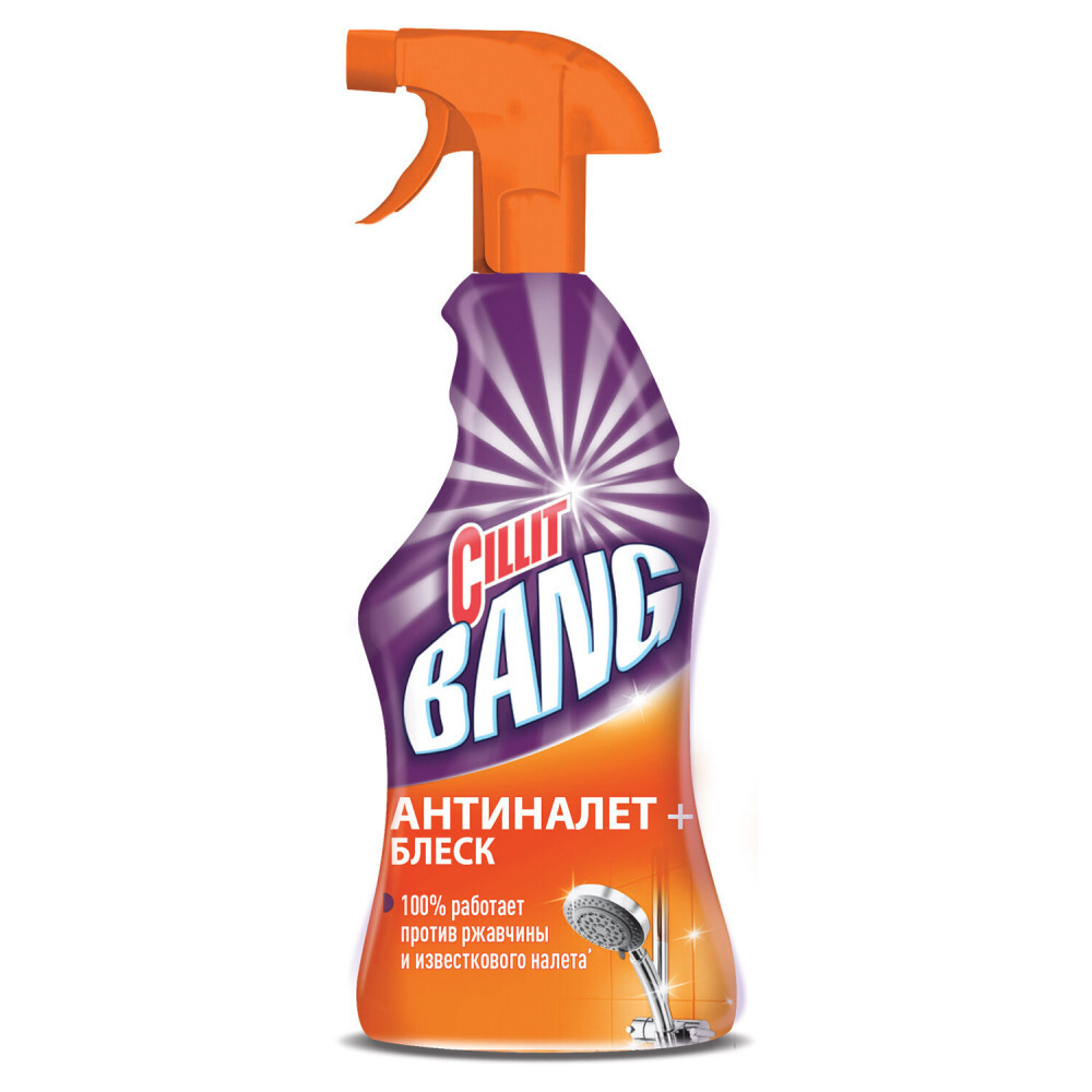 Средство мощное CILLIT BANG cпрей Антиналет+блеск, 750 мл