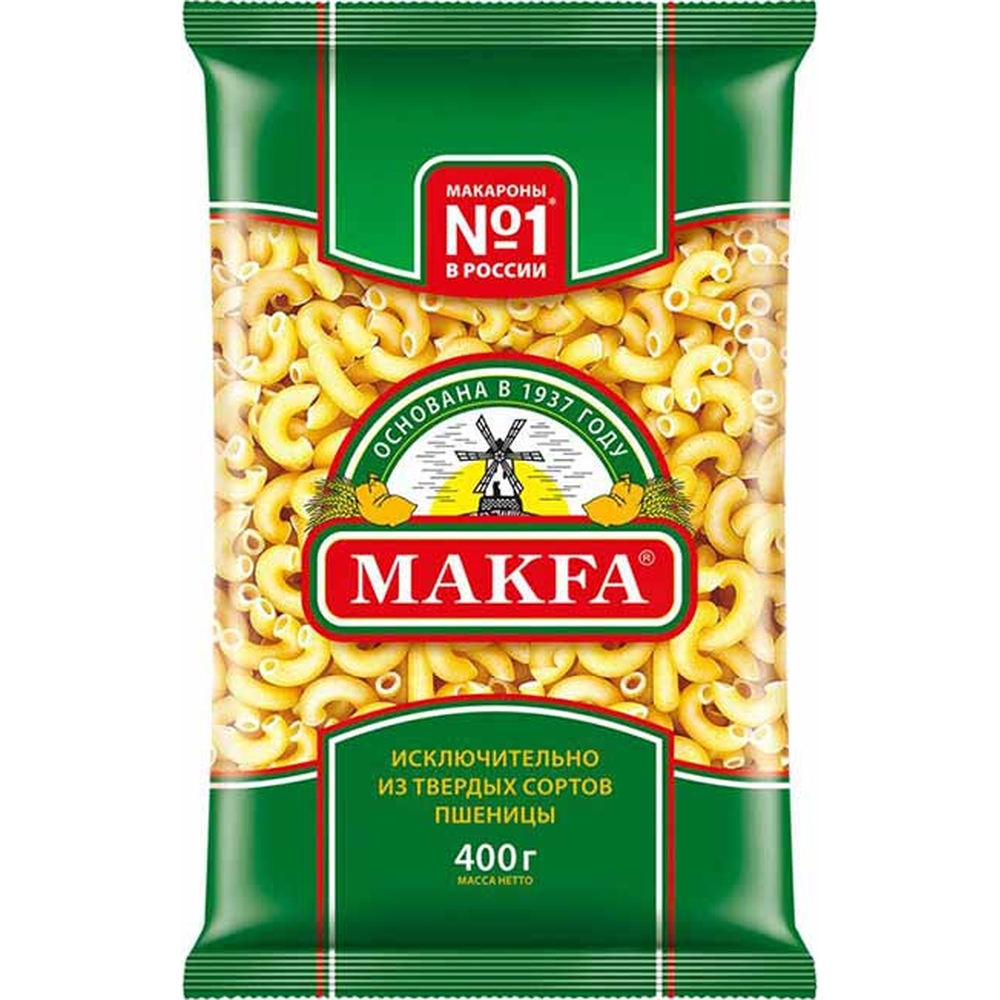 МАКФА макароны Рожки гладкие 400г