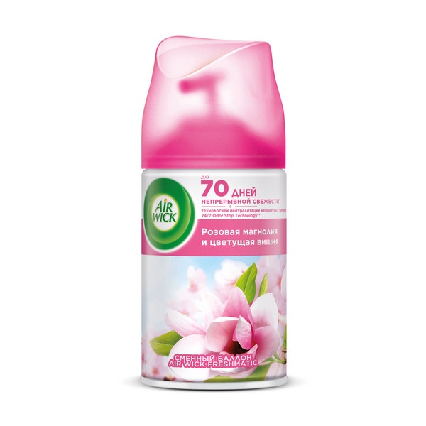 Освеж.возд.в см.аэроз.бал.к авт.расп.освеж.возд.Air Wick Freshmatic Роз.магнолия/цвет.вишня 250мл