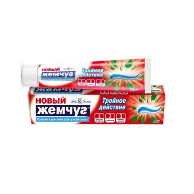 Зубная паста Новый Жемчуг Тройное действие (75 мл)