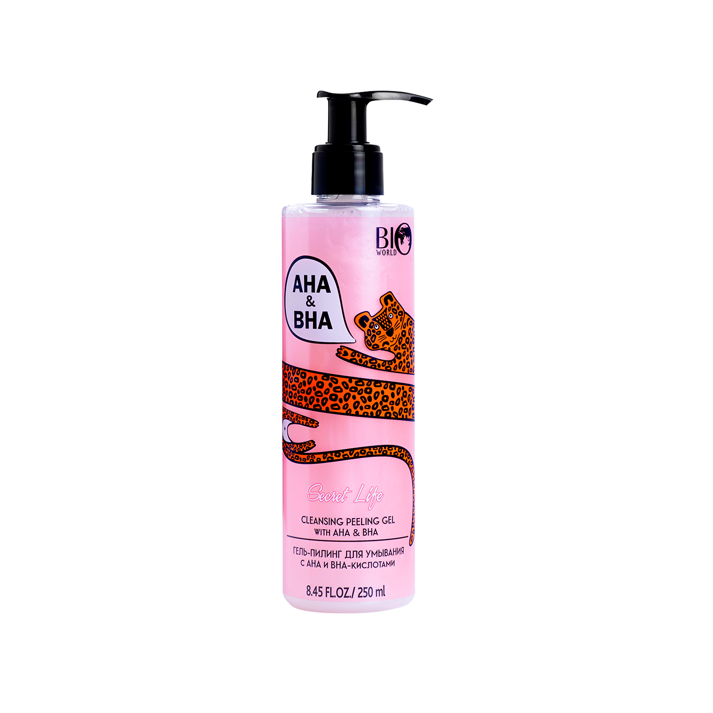 Bio World Гель-пилинг для умывания с AHA и BHA-кислотами, 250 мл, 4812547000407