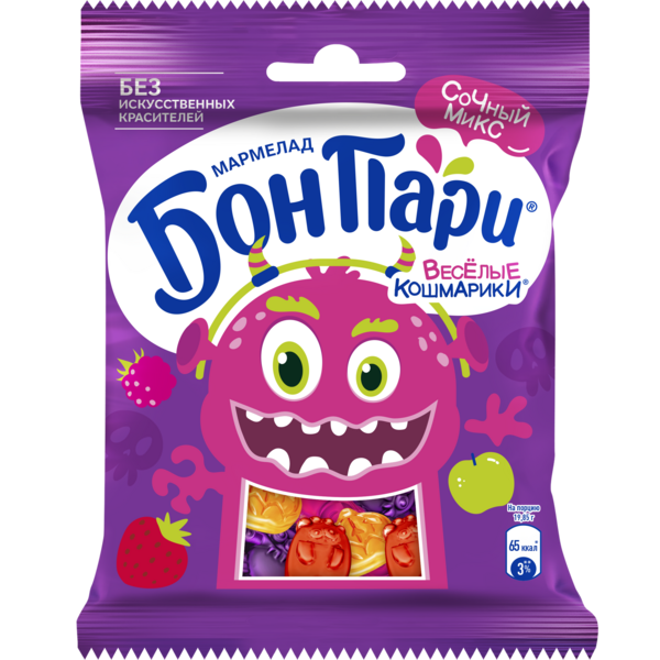 Бон Пари Жевательный мармелад Кошмарики 75г
