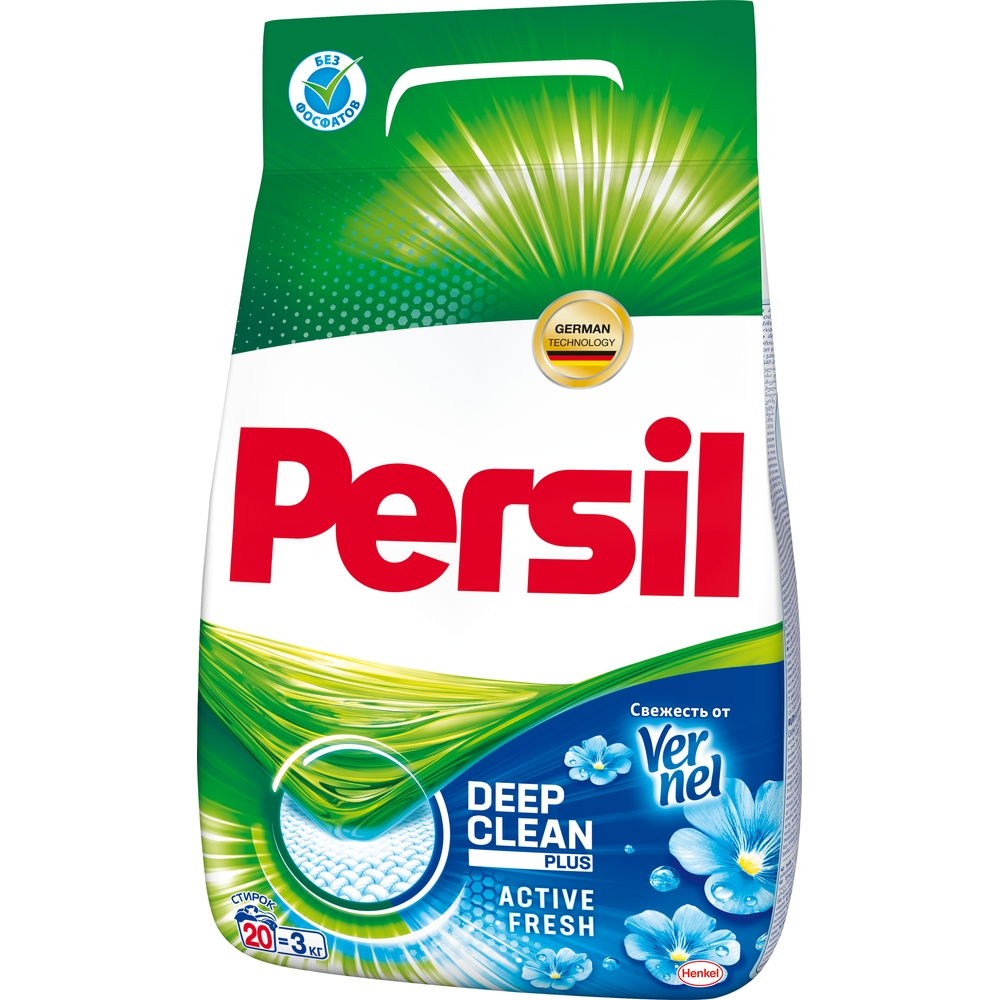 Стиральный порошок Persil Свежесть от Vernel для белого белья, 3 кг