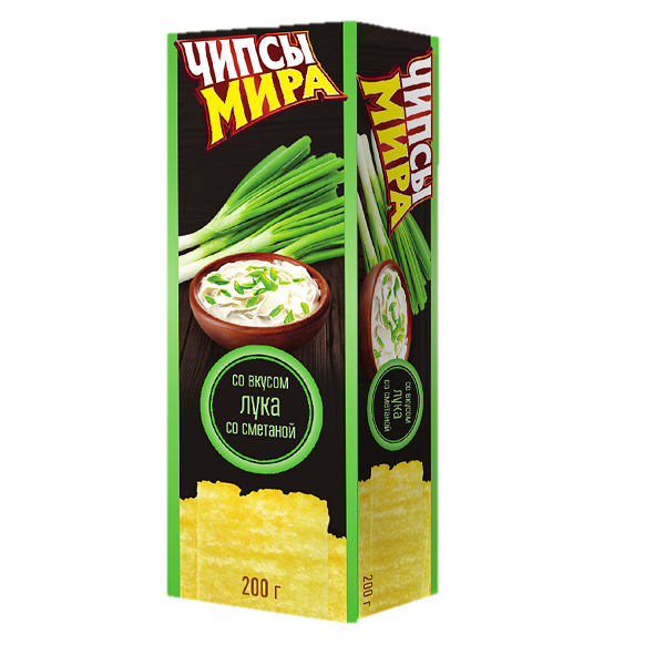 ЧИПСЫ МИРА СО ВК.ЛУКА СО СМЕТАНОЙ 200Г