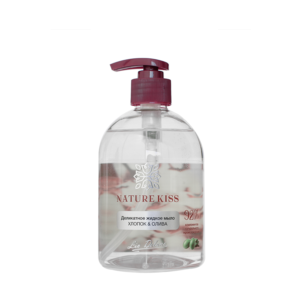 Деликатное жидкое мыло "ХЛОПОК & ОЛИВА", 480 мл