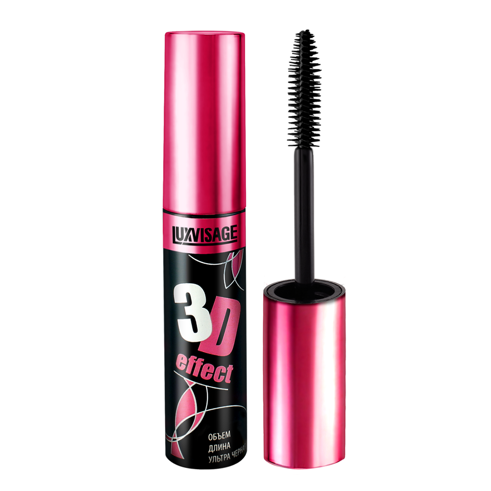 Тушь для ресниц LUXVISAGE 3D effect 10 г Объем - Длина - Ультра черная