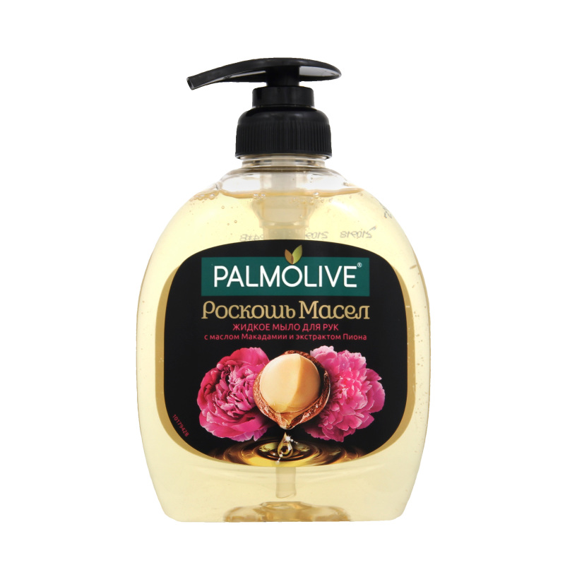 Palmolive Жидкое мыло 300мл   РОСКОШЬ МАСЕЛ  с масл.макадам. и пион