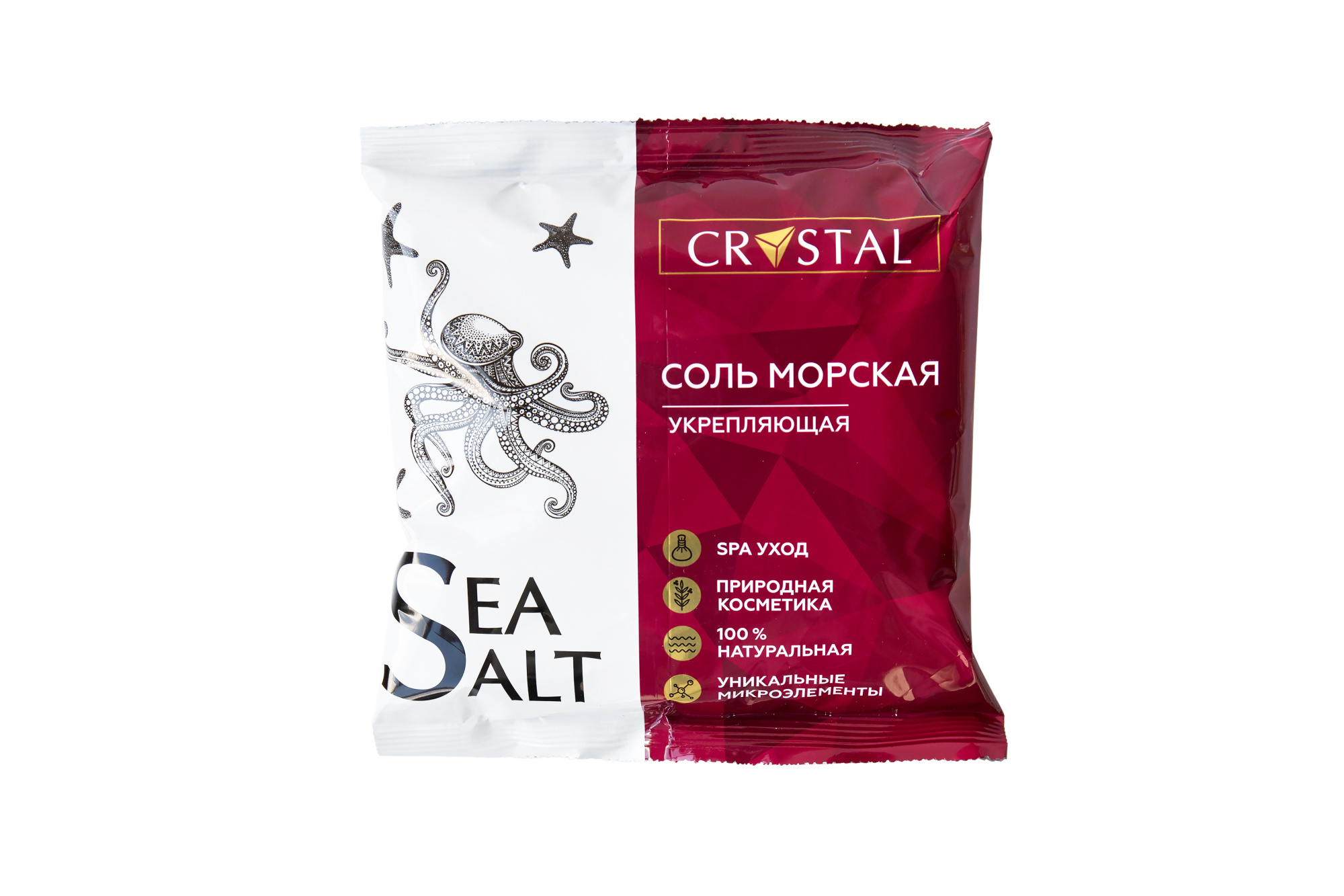 Соль косметическая CRYSTAL "Морская природная с композицией эфирных масел" Укрепляющая, 1 кг