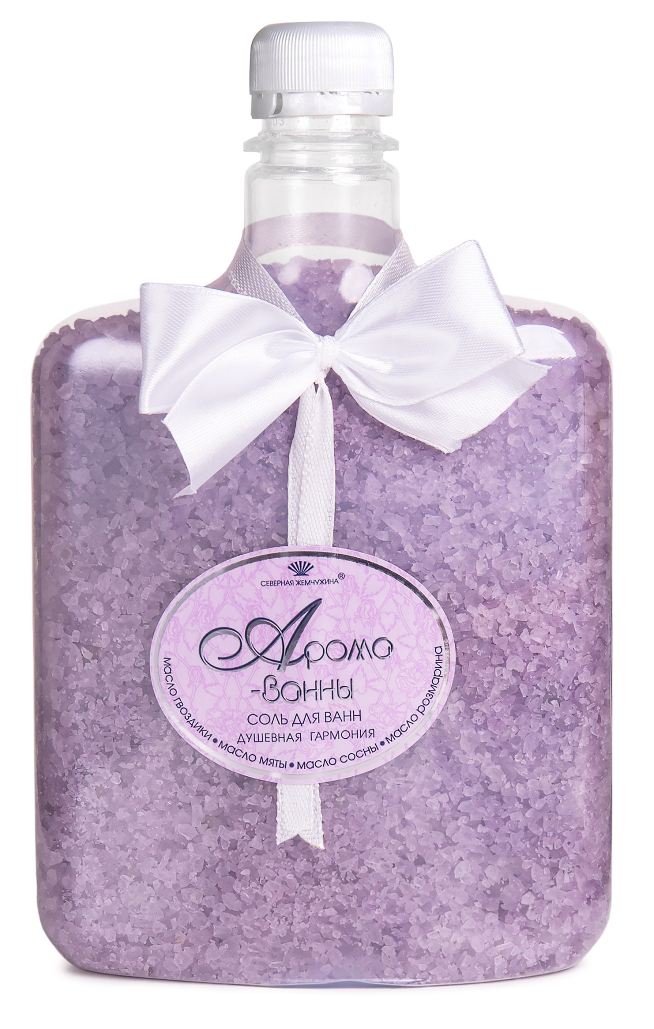 Соль д/ванн "АРОМА-ВАННА" душевная гармония, сиреневая (банка), 800г