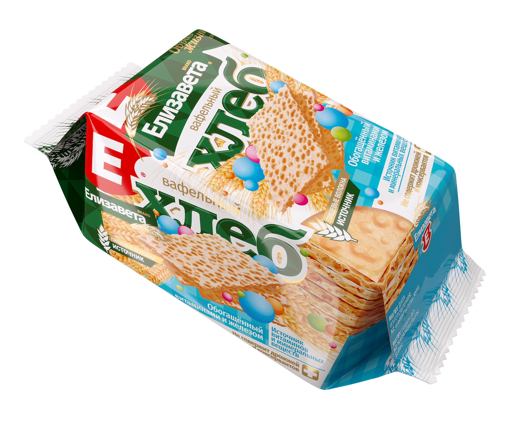 Хлеб вафельный Елизавета обогащенный витаминами и железом, 80 г