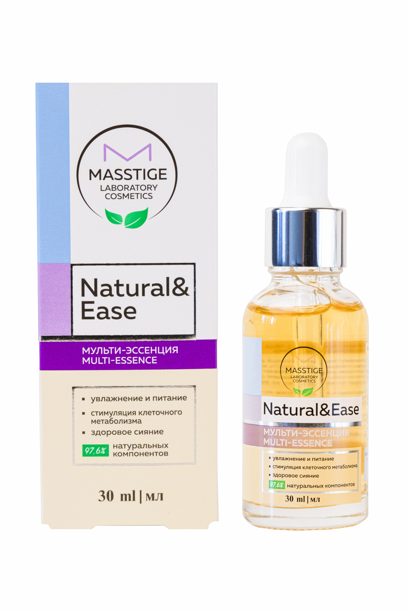 MASSTIGE NATURAL&EASE Мульти-эссенция для лица, 30 мл