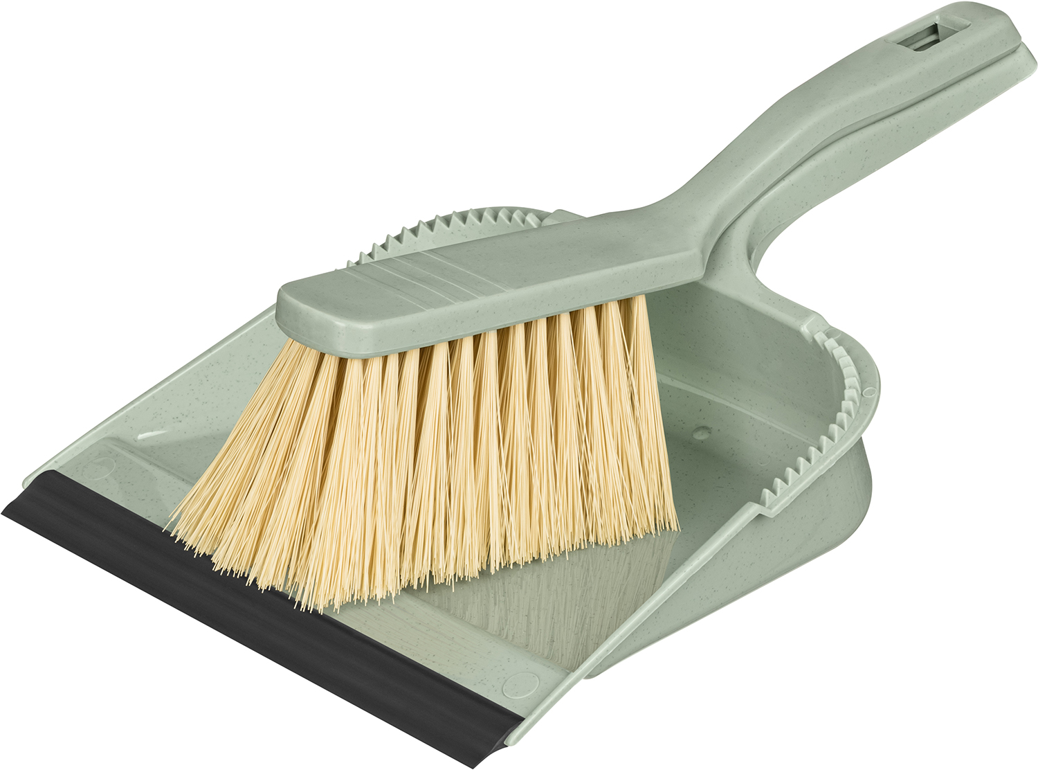 221224618/04 Комплект щетка-сметка "Greenland" с квадратным совком с кромкой (зеленый флэк) 4690290103732