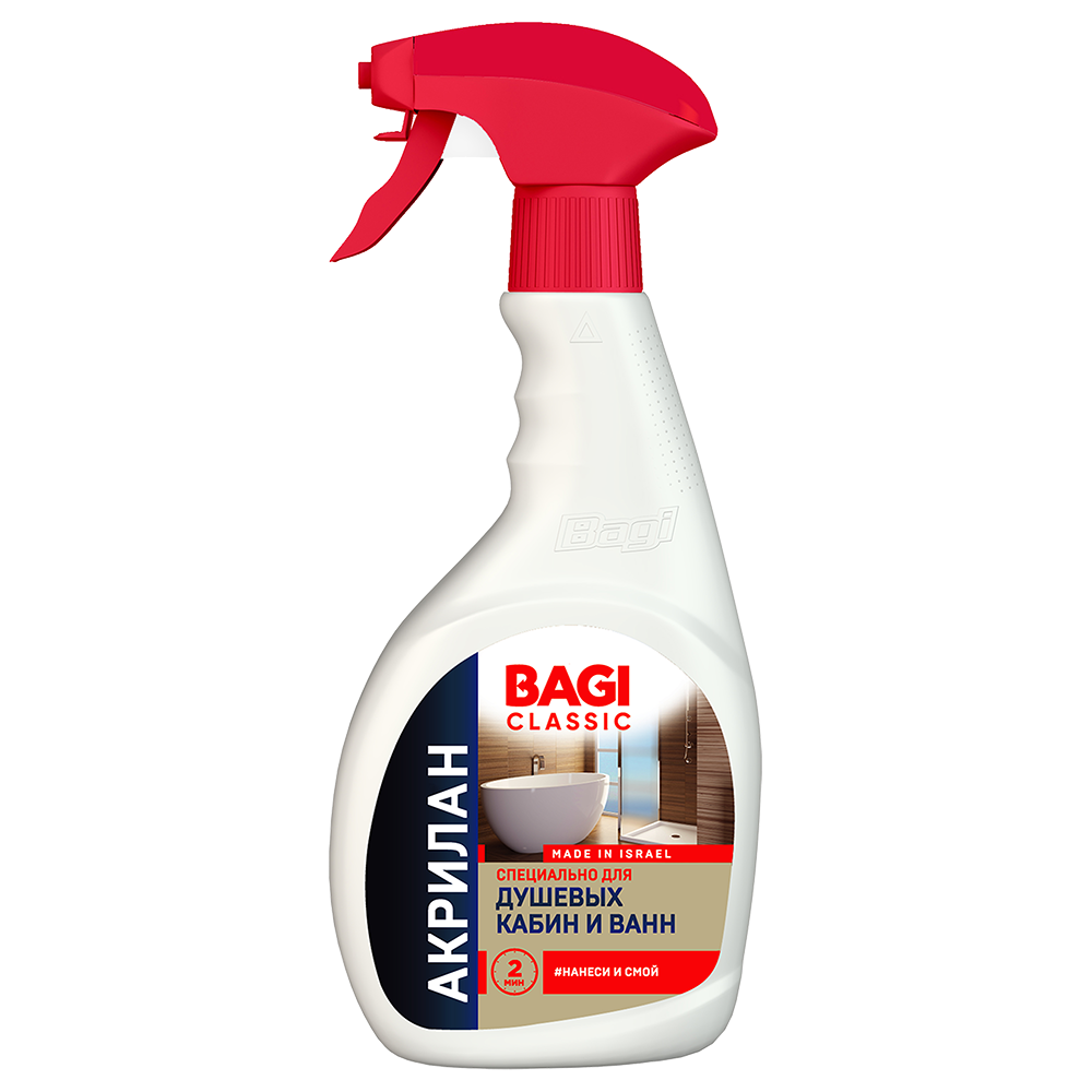 Средство для ванн Bagi Classic Акрилан Деликатная чистка, 400 мл