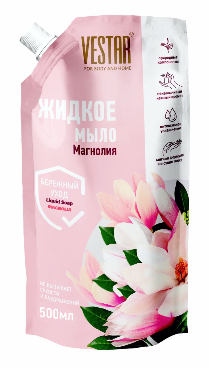 VESTAR Жидкое мыло Магнолия, дой-пак 500мл