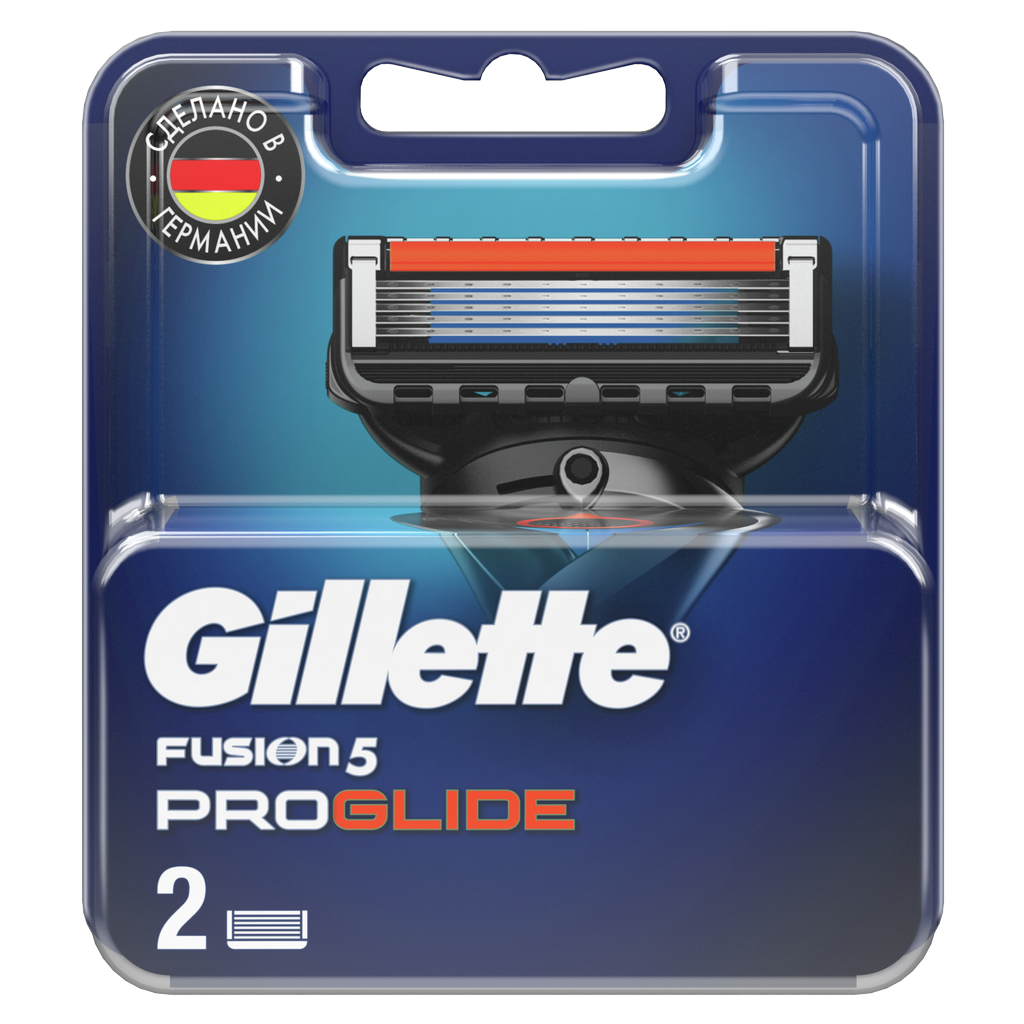 Сменные кассеты Gillette Fusion ProGlide, 2 шт, с 5 лезвиями