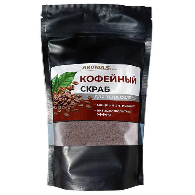 Скраб для тела "Кофейный" соляной, 400 гр, дойпак