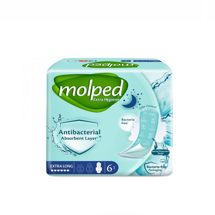 Molped Прокладки женские антибактериальные Extra large 6шт