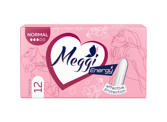 Тампоны гигиенические Meggi Energy Normal,  12 шт