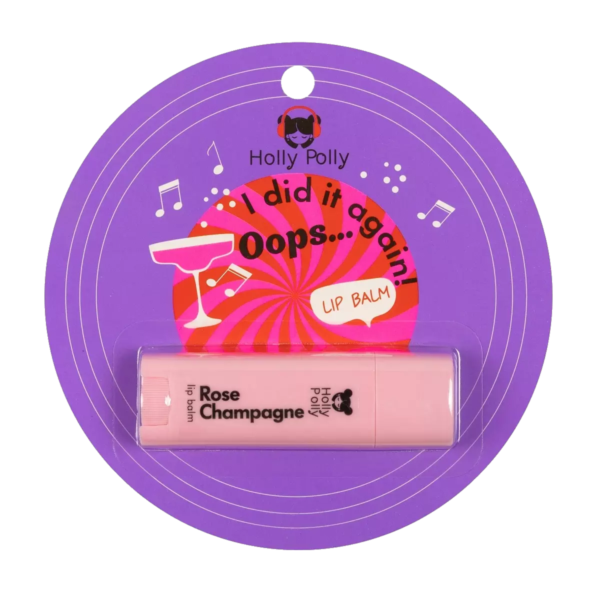Бальзам для губ Holly Polly» Oops!... I did it again! Розовое Шампанское, 4,8г
