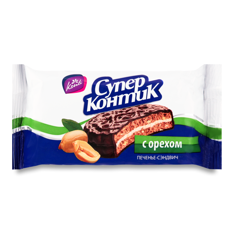 Печенье-сэндвич Супер-Контик с орехом 100г
