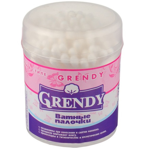 Ватные палочки GRENDY круглая банка 100 шт