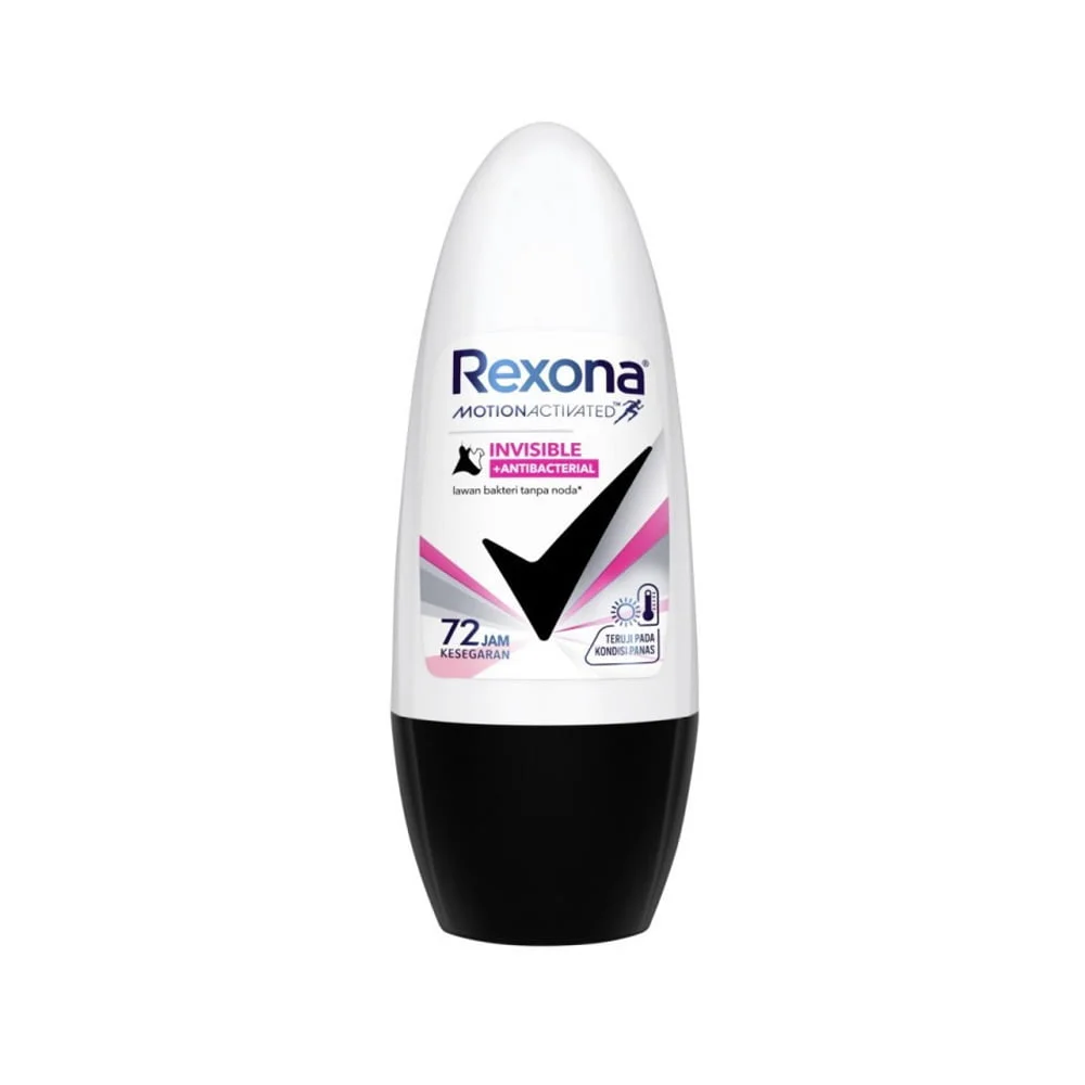 Роликовый дезодорант Rexona Invisible Roll-On Deodorant + Anti-Bacteria, 45мл